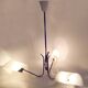 Vintage 1950s brass and twisted resin chandelier