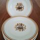 Antique Creil and Montereau Earthenware Dessert Plates, Eye Pattern