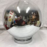 Silver glass ball lamp 1970