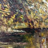 Oil painting on canvas signed