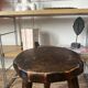 Brutalist wooden tripod stool