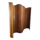 Large French folding screen in pine, room divider, 1950s, attributed to Baumann.