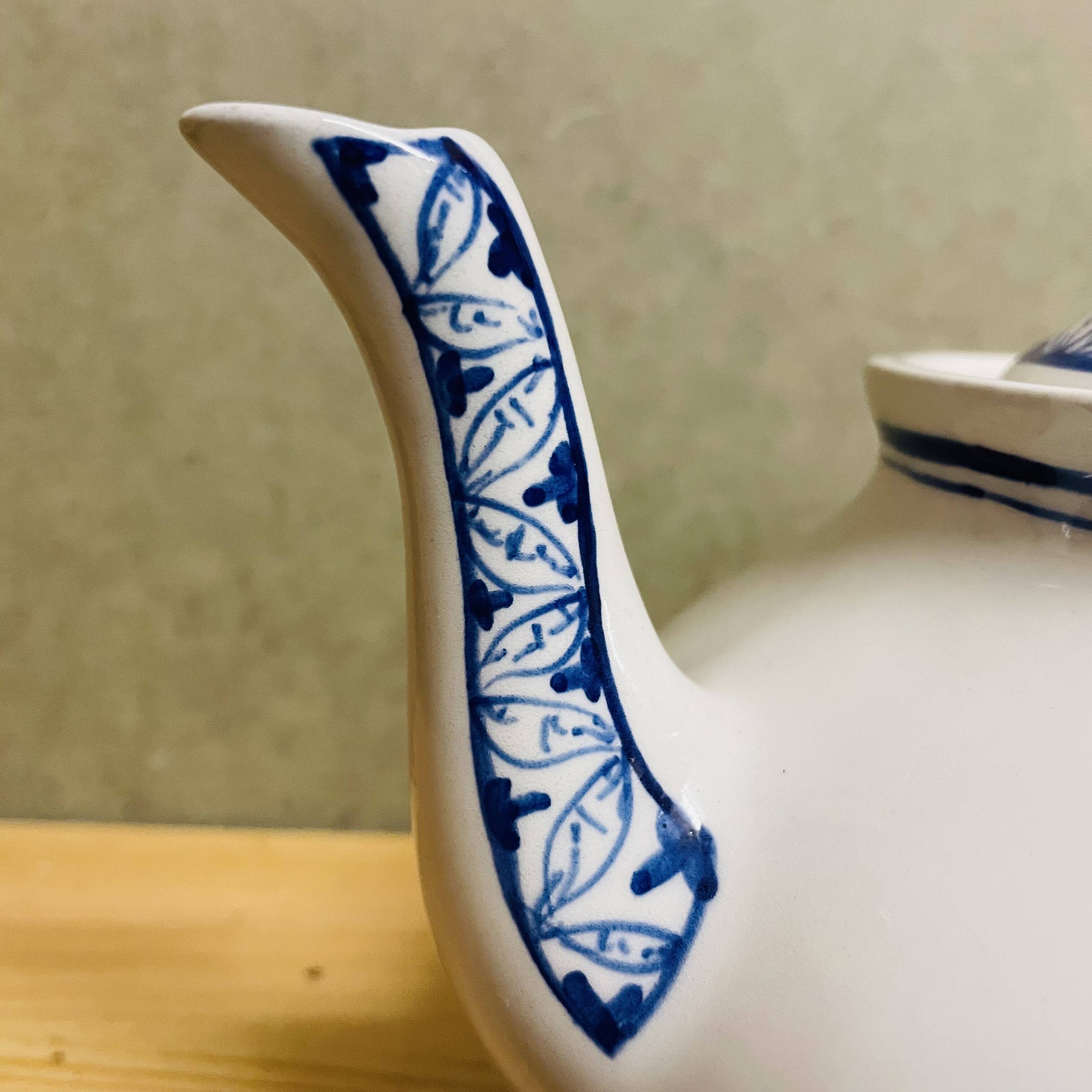 Vintage Portuguese hand painted teapot