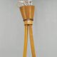 Pair of Czech Mid-Century Wood and Glass Chandeliers by Dřevo Humpolec