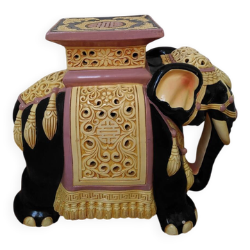 Éléphant en céramique des années 60