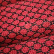 Folding bench Daybed sofa red and black fabric Libena Ex Teh