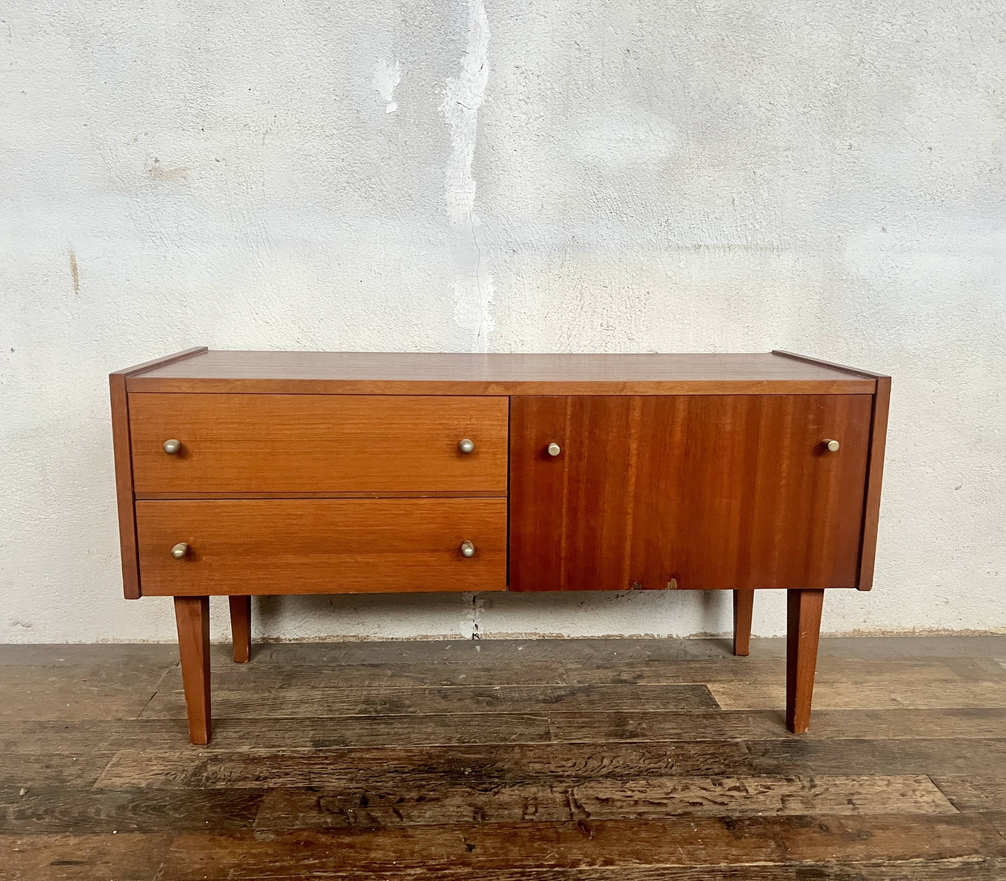Enfilade / Meuble TV scandinave en teck 1960