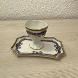 Coquetier and its Limoges Art Deco earthenware tray