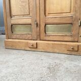old-time oak cloakroom bank of France year 30/40