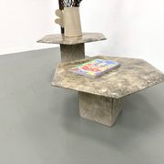 Paire de tables basses italiennes en marbre, circa 1970