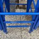 Genuine tolix h75 industrial metal bar stool, stackable, blue.