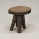 Ancienne table d'appoint primitive Wabi Sabi