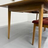 Extendable dining table in solid beech, Scandinavian design from the 70s