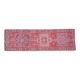 Vintage Turkish Vintage Oushak Pink Purple Runner Rug 88x291