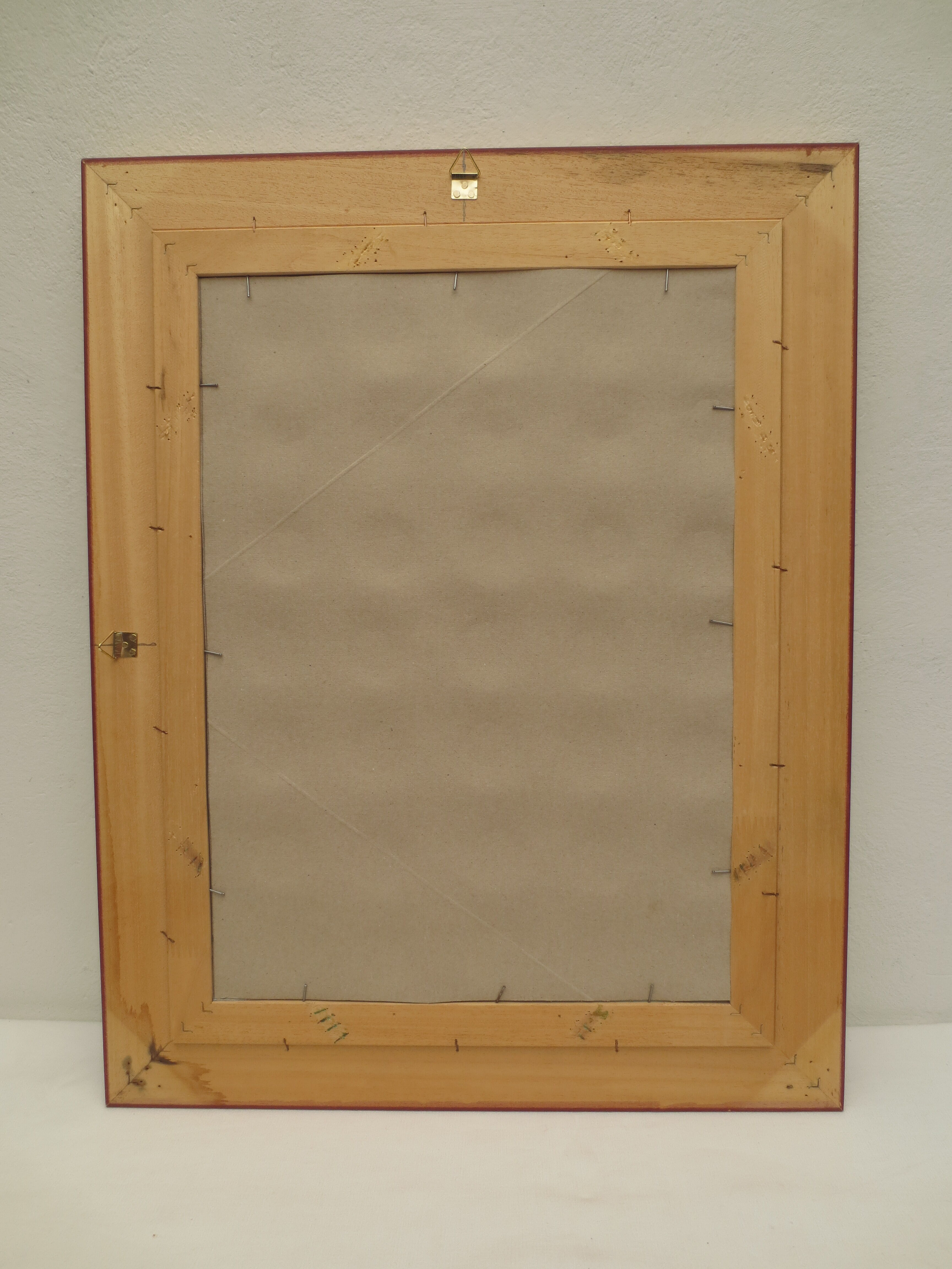 Rectangular mirror, gilded wood tower