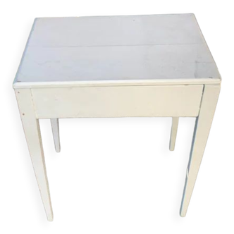 Desk side table in vintage painted wood