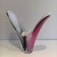 Vase coquille en verre multicolore signé Flygsfors, 1956