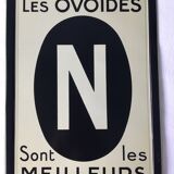 Advertising plate painted sheet metal circa 1950