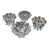 Set of glass candle holders from Reims