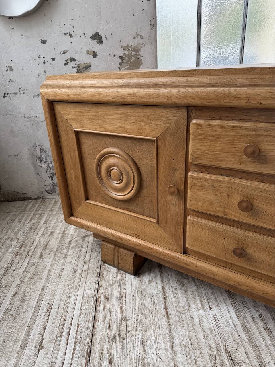 Enfilade storage unit oak Art Deco 1940 Dudouyt