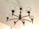 Modernist chandelier with 6 candle holders 1950