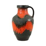 Large Orange Fat Lava Vase West Germany Carstens 7315-45
