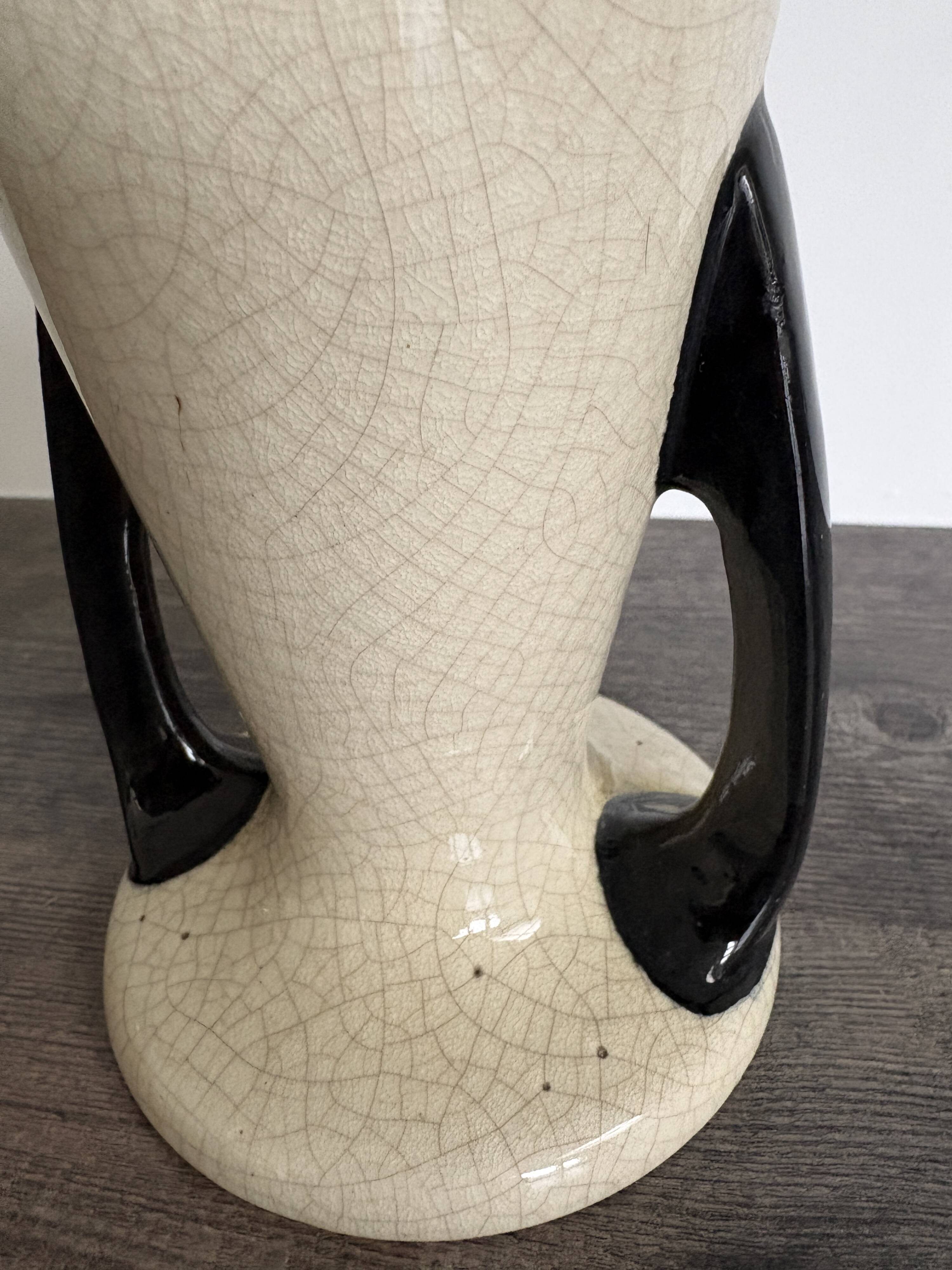 Art Deco Vase AMC Wasmuël - Crackled Ceramic