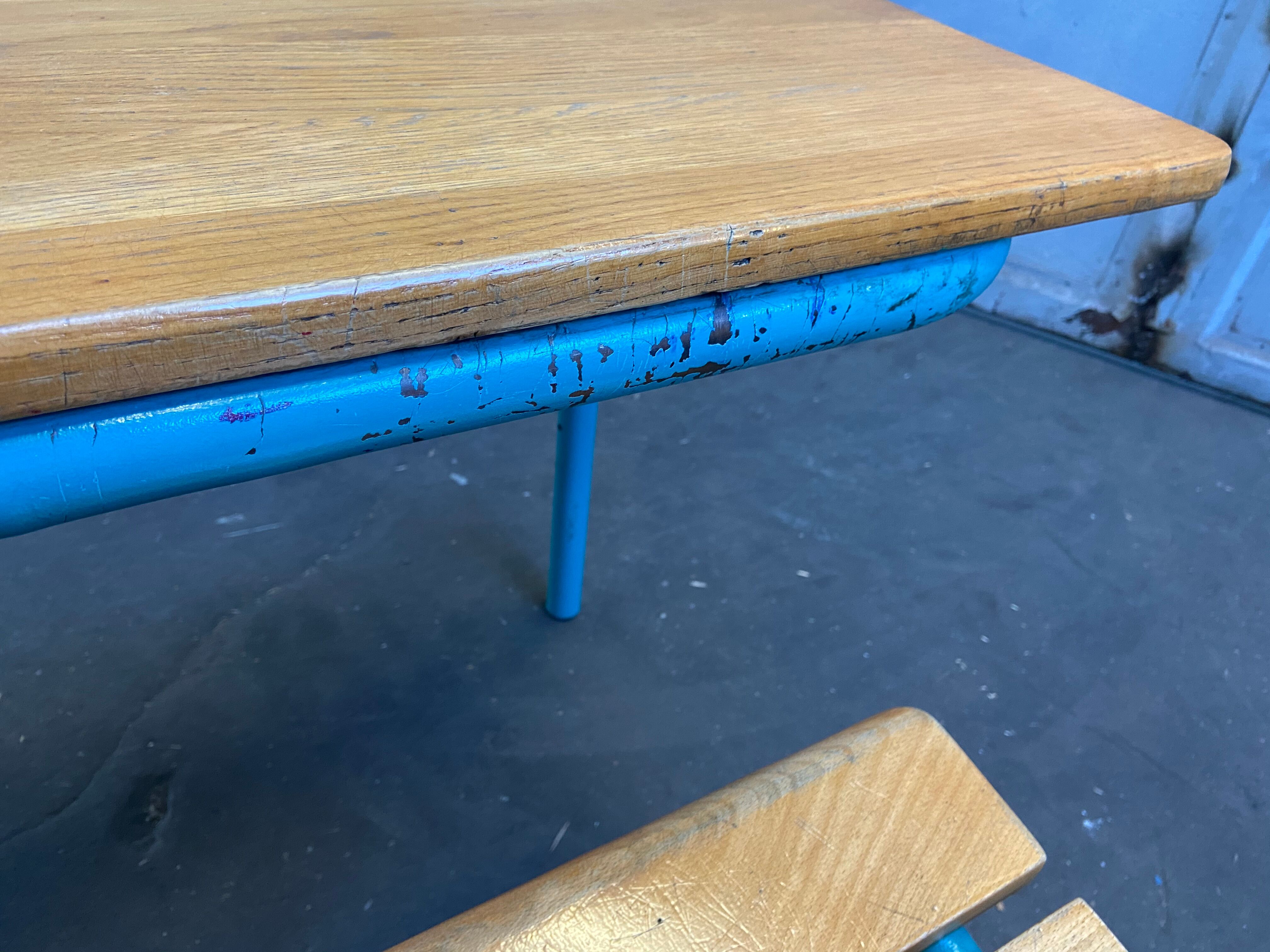 School desk school desk vintage bench