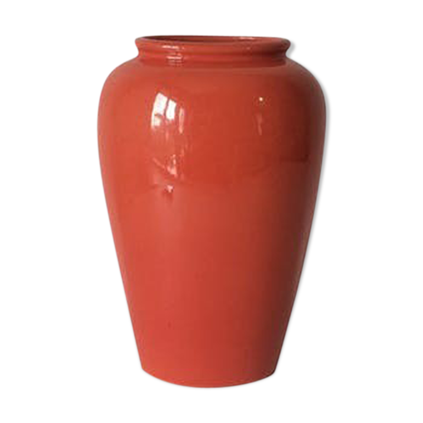 Orange ceramic vase