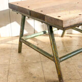 Industrial coffee table patina green