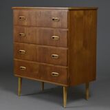 Scandinavian Teak Chest of Drawers, 1960s