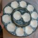 Oyster dish in majolic or dabbling for 12 shells
