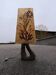 Vintage ceramic lamp Accolay resin lampshade herbarium