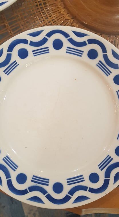 Set of 5 plates Badonviller model Azur
