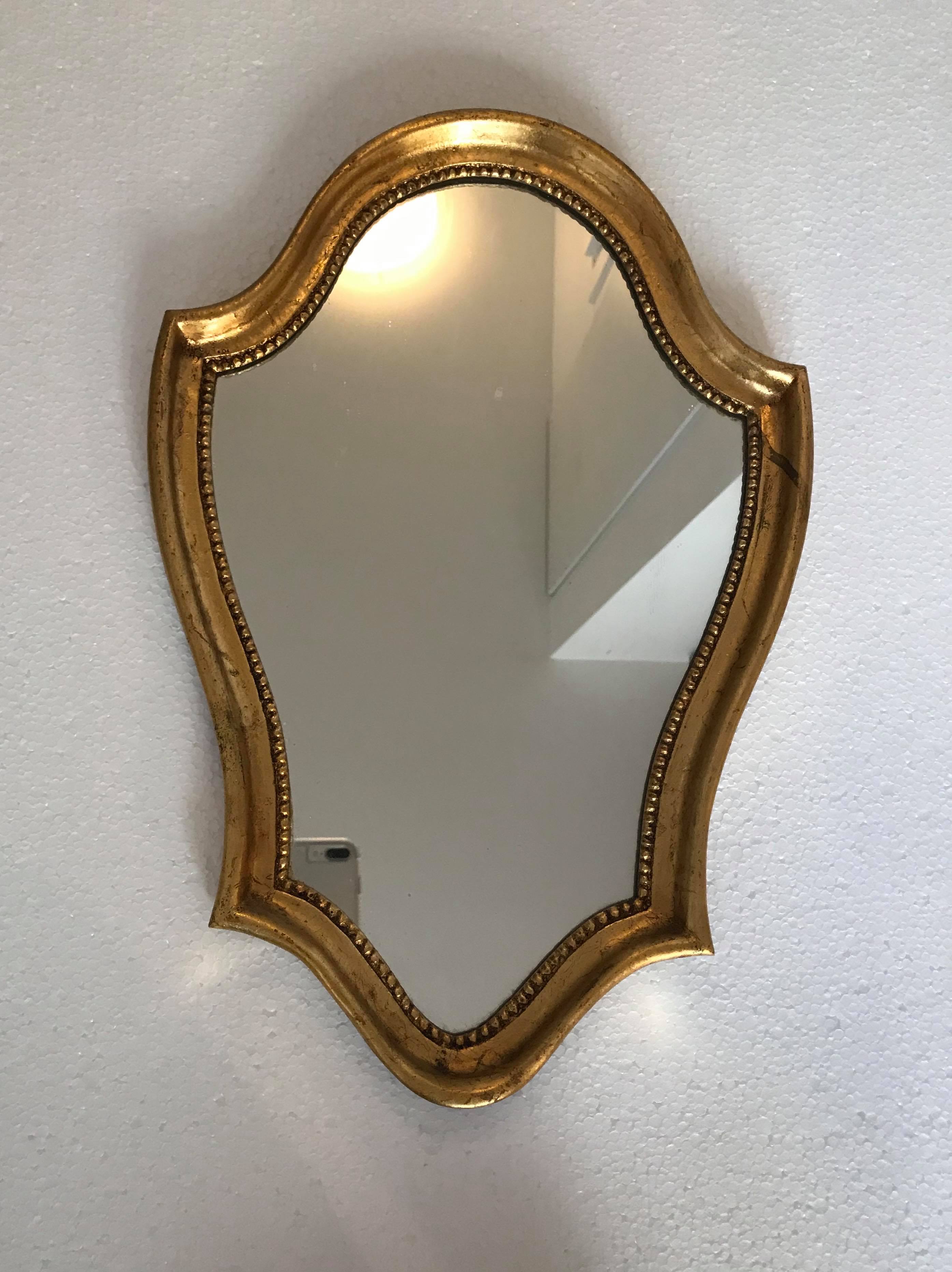 Old gold molded mirror 15,5x39,5cm