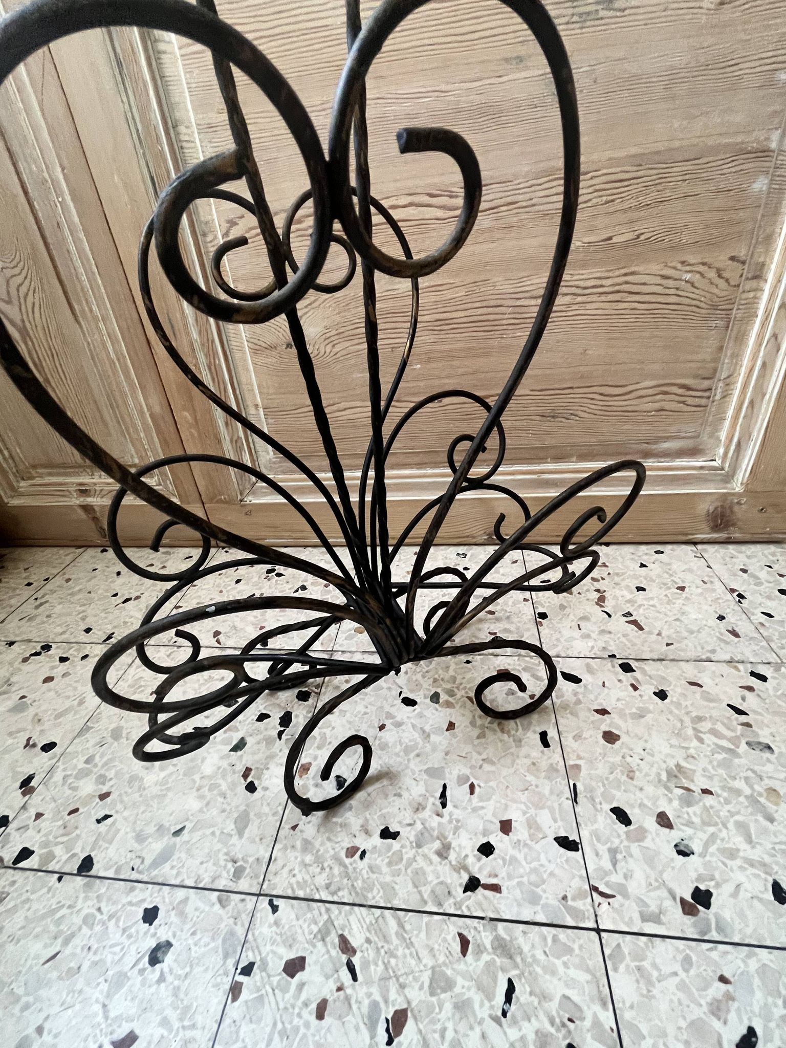 Wrought iron magazine rack
