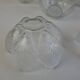 Set of 6 Bohemia Glass Flower Dessert Bowls, Czechoslovakia, circa 1960