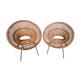 Chaises en rotin
