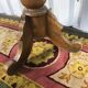 Tabouret de piano en noyer et cannage