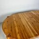 1980s Vintage Round Extendable Pine Dining Table