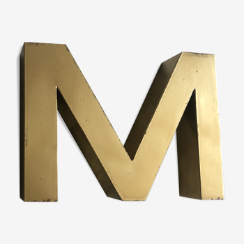 Letter M gold metal