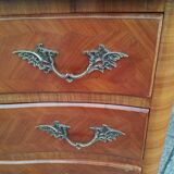Commode ancienne en bois et marbre style Louis XV