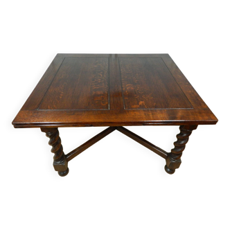 Oak Barley Twist Extending Draw Leaf Table