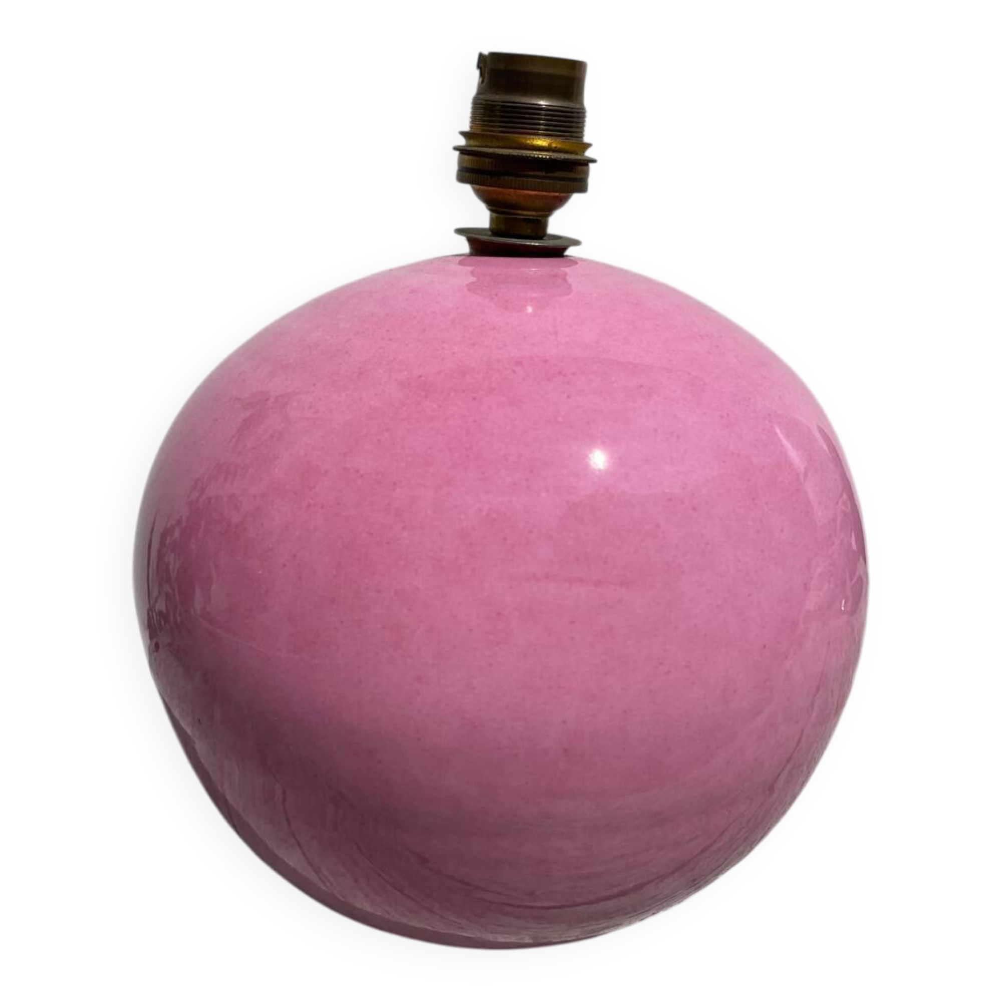 Pink ceramic ball lamp