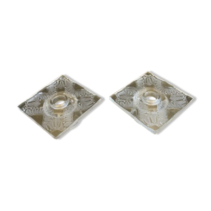 Paire de bougeoir, lalique