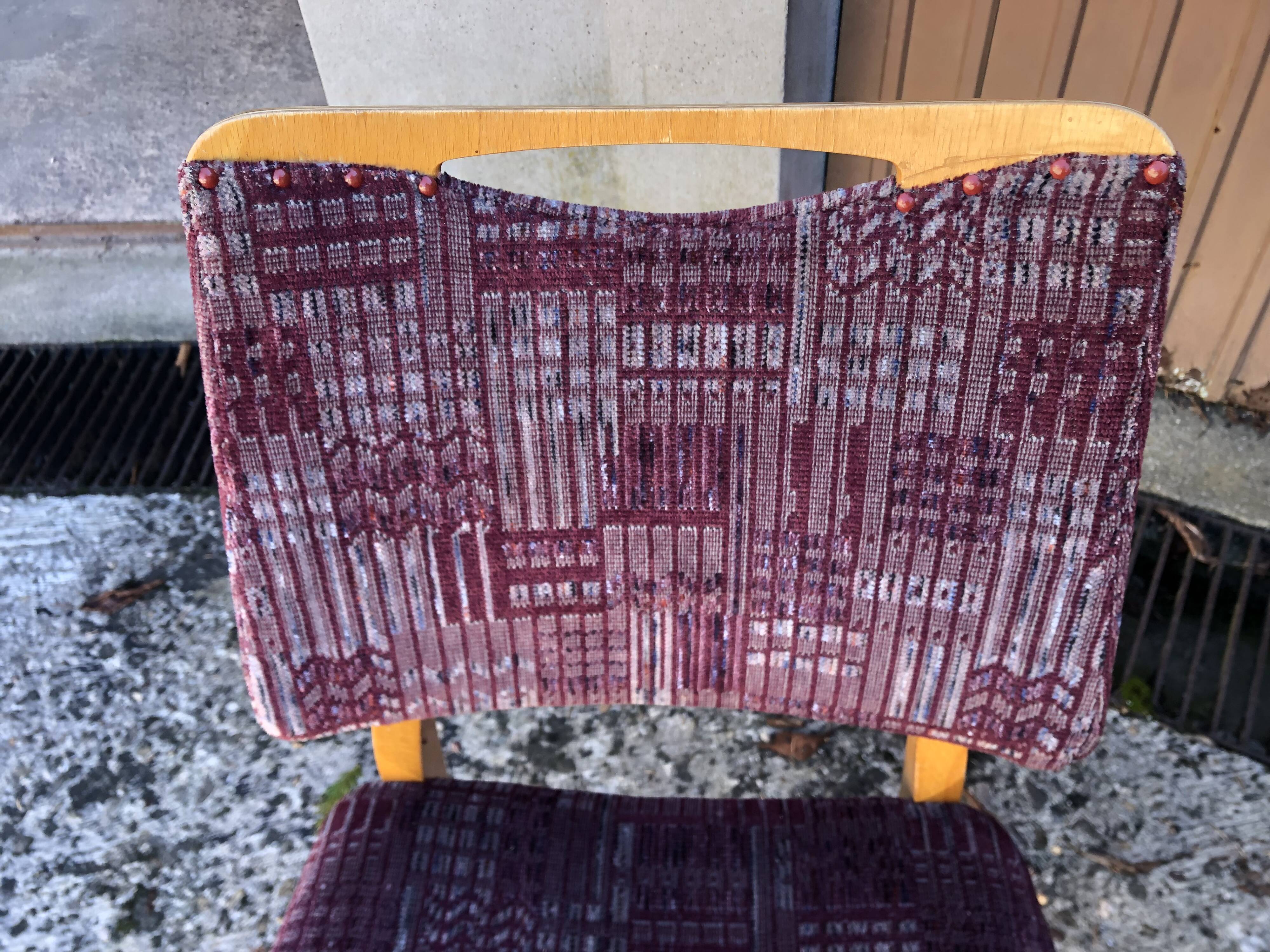 Vintage blond wood chairs from the 60s