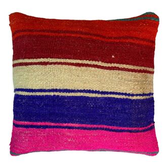 Vintage turkish kilim cushion cover 40 x 40 cm