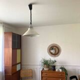 White metal suspension rises and falls