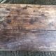 Old coffee table from the Guérandais region in solid oak with 2 front drawers