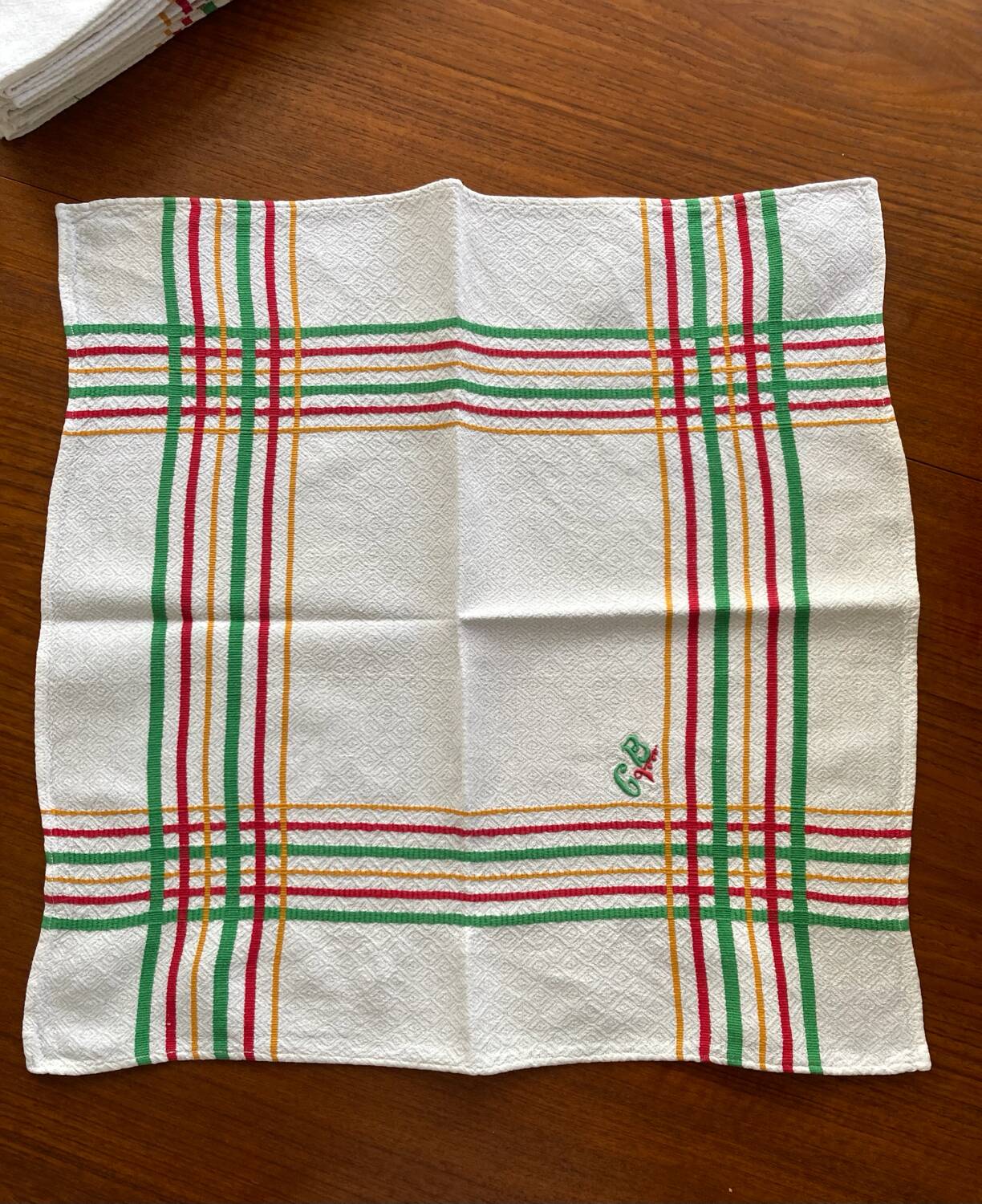 Vintage monogrammed Basque napkins